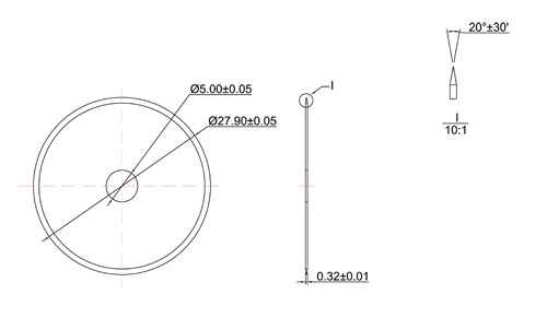 tungsten carbide ground disc with very thin thickness